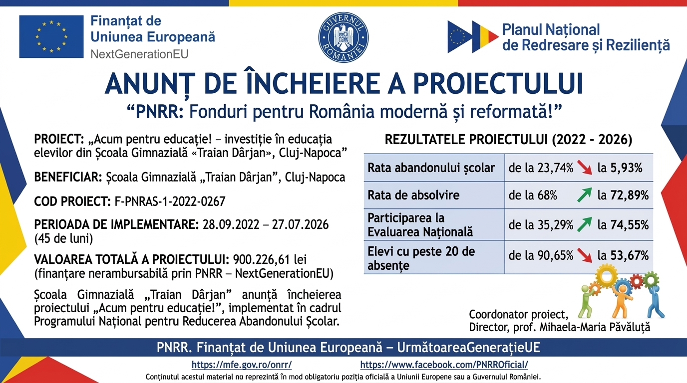 Proiectul PNRAS s-a încheiat!